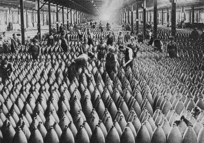 A munitions factory, World War I by Horace Walter Nicholls