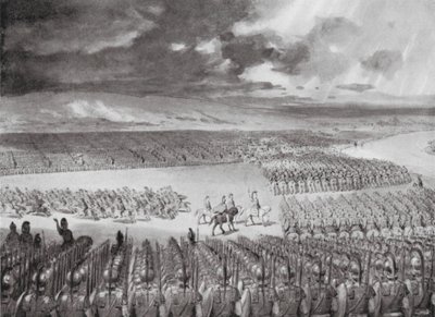 Porus Awaits the Attack of Alexander, July 326 BC by Horace van Ruith