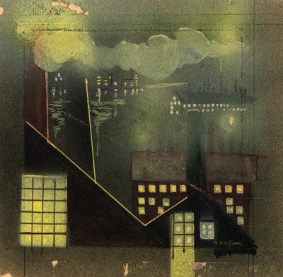 Industry at Night by Horatio C. Forjohn