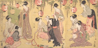 A Parody of Yuranosuke in the Pleasure Quarters, ca. 1797 by Hosoda Eishi