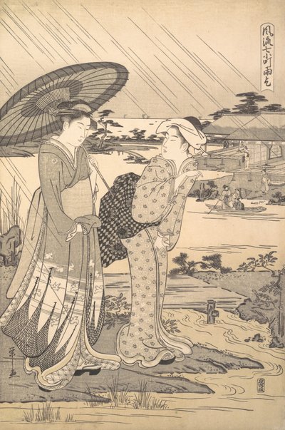 Ono no Komachi Praying for Rain by Hosoda Eishi