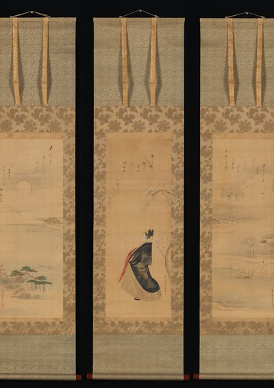 Snow, Moon, and Cherry Blossoms Yoshiwara in Three Seasons by Hosoda Eishi