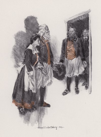 Illustration for Evangeline, A Tale of Arcadie, by Henry Wadsworth Longfellow by Howard Chandler (after) Christy
