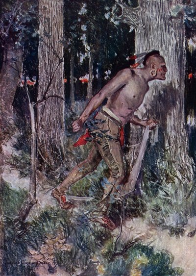 Illustration for The Courtship of Miles Standish by Henry Wadsworth Longfellow by Howard Chandler (after) Christy