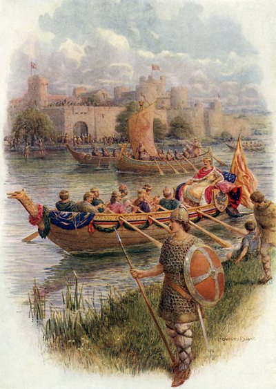 King Edgar on the River Dee by Howard Davie