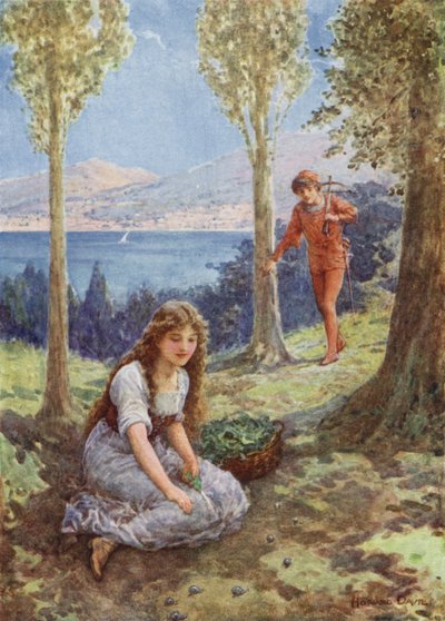 "Suddenly he stopped and gazed in rapture" from "Filadoro" by Howard Davie