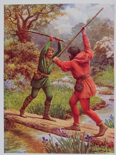 The Fight between Robin Hood and Little John, Illustration from 