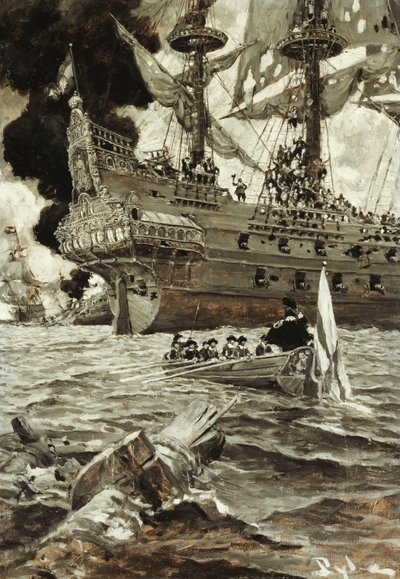 A Business Transaction: The Admiral Came in His Gig of State by Howard Pyle