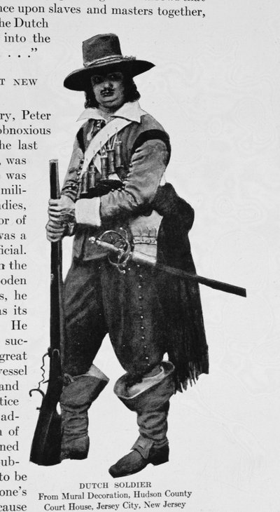 A Dutch Soldier, from the Mural Decoration in Hudson County Court House, Jersey City, New Jersey by Howard Pyle