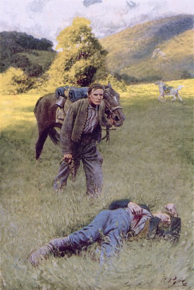 A Lonely Duel in the Middle of a Great Sunny Field, illustration from 