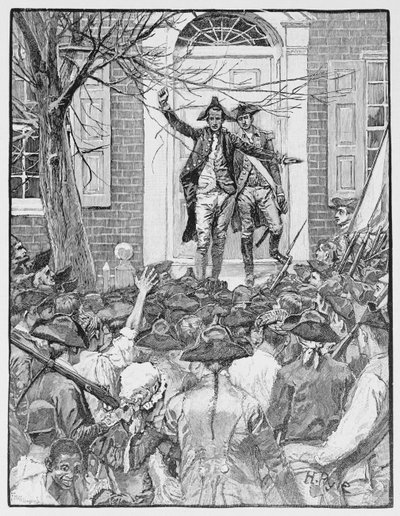 Alexander Hamilton Addressing the Mob, illustration from 