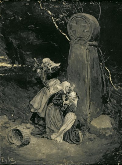 Breton Peasants at a Wayside Cross, from 