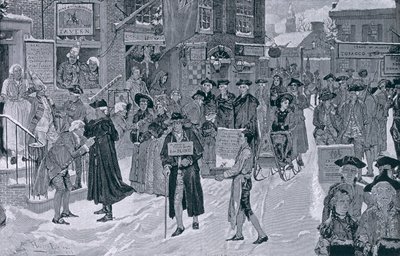 Christmas Morning in Old New York Before the Revolution, Illustration from Harper