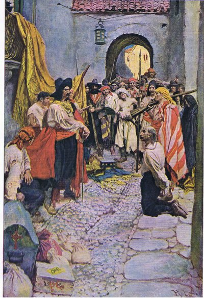 Extorting tribute from the citizens by Howard Pyle