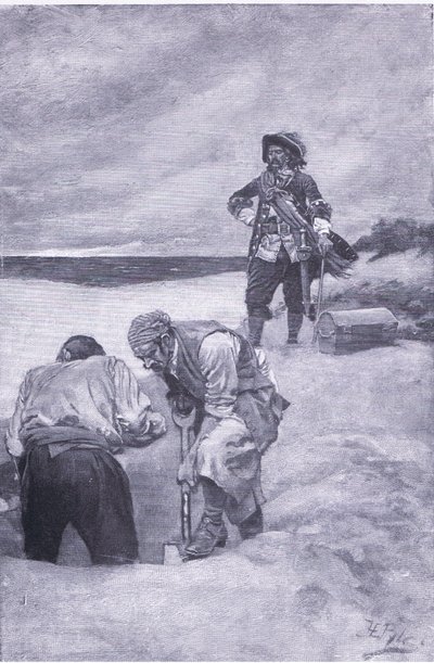 Kidd at Gardiners Island by Howard Pyle