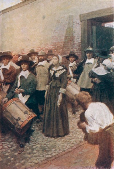 Mary Dyer on her Way to the Scaffold, illustration from 