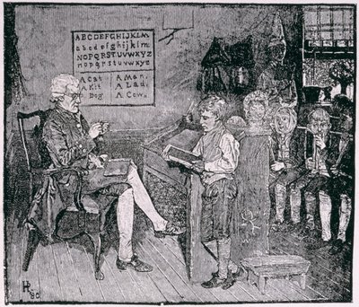 Old-Time School in Pennsylvania, from Harper