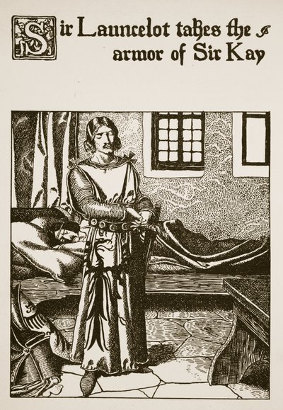 Sir Launcelot Takes the Armor of Sir Kay, Illustration from 