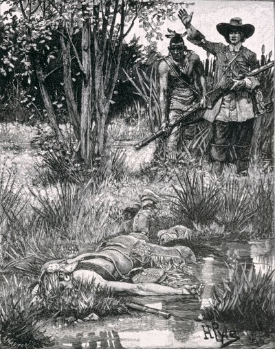 The Death of King Philip, Engraved by A. Hayman, from Harper