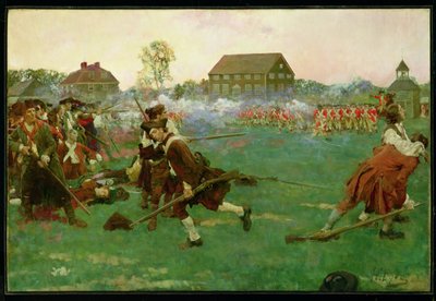 The Fight on Lexington Common, April 19 by Howard Pyle