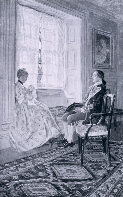 Washington and Mary Philipse, illustration from 