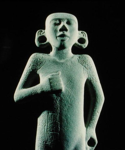 The Young Man of Tamuin, late post classic period (1300-1521) (detail) by Huaxtec Huaxtec