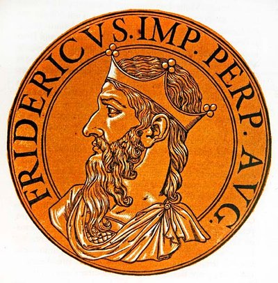Medallion Portrait of Frederick I Barbarossa by Hubert (after) Goltzius