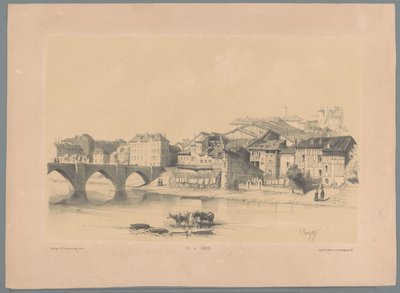 View of Limoges on the Vienne (Fragments of Landscapes) by Hubert Clerget