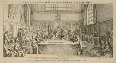 A Representation of the Lord Mayor, Court of Aldermen and Common Council by Hubert Francois Gravelot