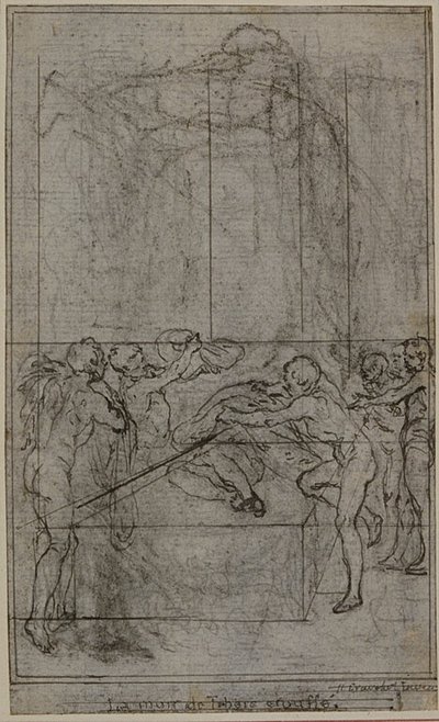 Study for an illustration in Tacitus "Tiberius, or The First Six Books of the Annals", Book VI, Vol. 3, 1st Study by Hubert Francois Gravelot