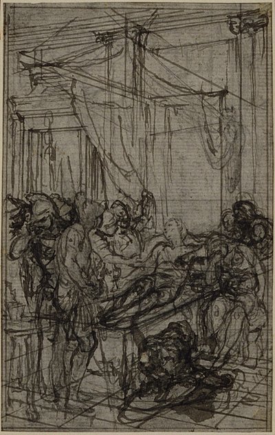 Study for an Illustration in Tacitus "Tiberius, or The First Six Books of the Annals" Book II, Vol. 1 by Hubert Francois Gravelot