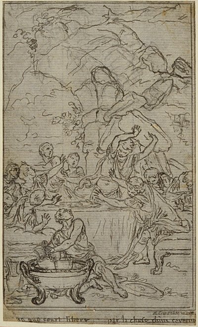 Study for an illustration in Tacitus "Tiberius, or The First Six Books of the Annals", Book IV, Vol. 2, 2nd Study by Hubert Francois Gravelot