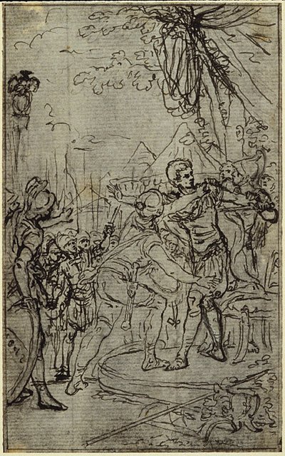 Study for an illustration in Tacitus "Tiberius, or The First Six Books of the Annals" Book I, Vol. 1, 3rd Study by Hubert Francois Gravelot