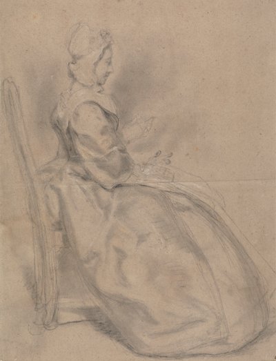 Study of a Seated Lady by Hubert Francois Gravelot