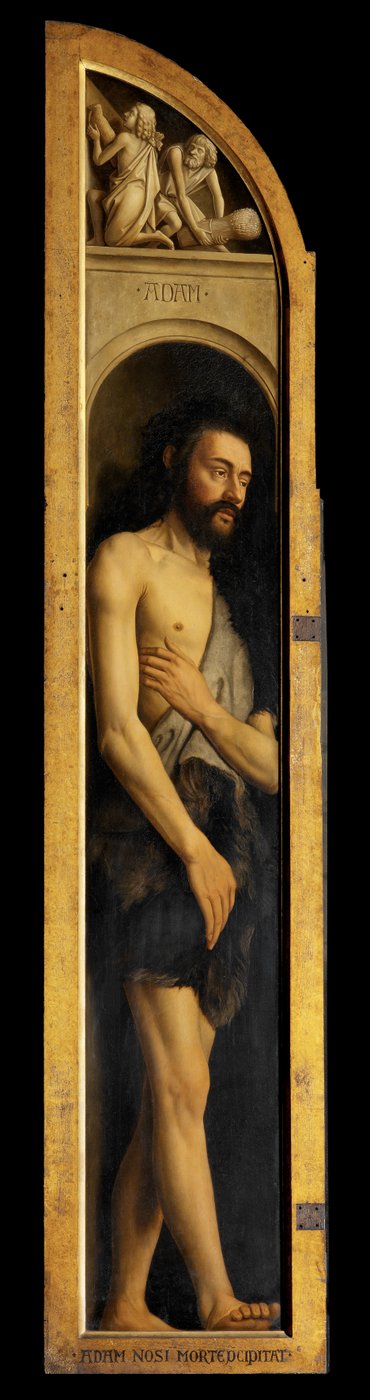 Adam, Reproduction of the Panel on the Left Wing of the Ghent Altarpiece by Hubert & Jan van (1390 1441) (after) Eyck