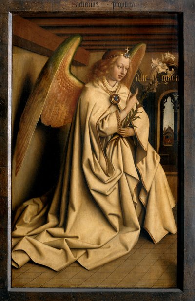 Angel Annunciate, from the exterior of the left wing of the Ghent Altarpiece by Hubert & Jan van (1390 1441) Eyck