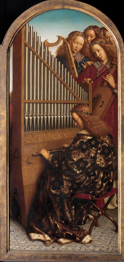 Angel Musicians with St. Cecilia by Hubert & Jan van (1390 1441) Eyck