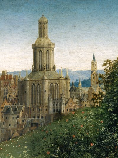 Detail from the Adoration of the Mystic Lamb by Hubert & Jan van (1390 1441) Eyck