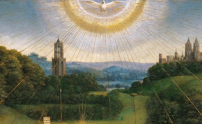 The Adoration of the Mystic Lamb, from the Ghent Altarpiece (detail) by Hubert & Jan van (1390 1441) Eyck