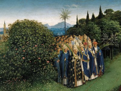 Adoration of the Mystic Lamb (detail) by Hubert & Jan van (1390 1441) Eyck