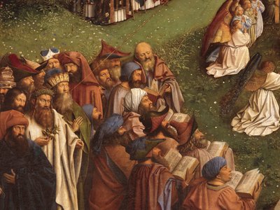 Adoration of the Mystic Lamb (detail) by Hubert & Jan van (1390 1441) Eyck