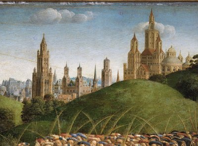 The Adoration of the Mystic Lamb (detail) by Hubert & Jan van (1390 1441) Eyck