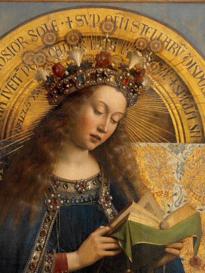 The Virgin Mary (detail) by Hubert & Jan van (1390 1441) Eyck