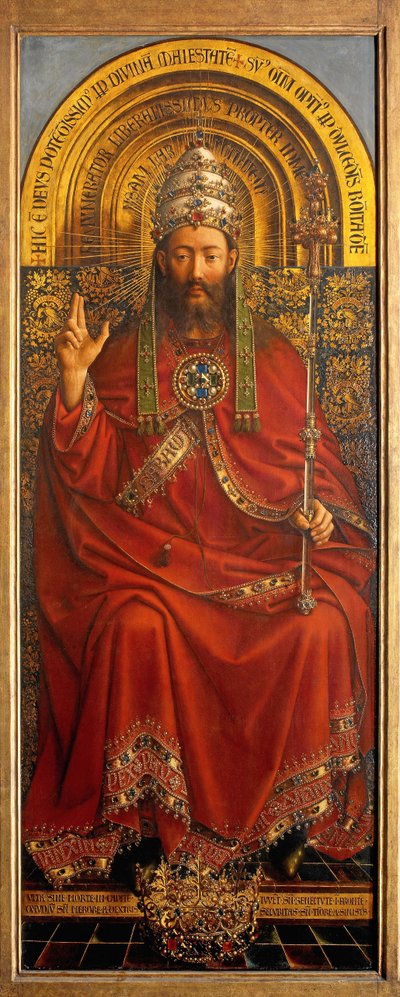 God the Father, central panel of the Ghent Altarpiece by Hubert & Jan van (1390 1441) Eyck