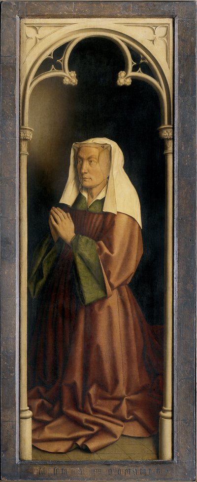 Lysbette Borluut (detail) by Hubert & Jan van (1390 1441) Eyck