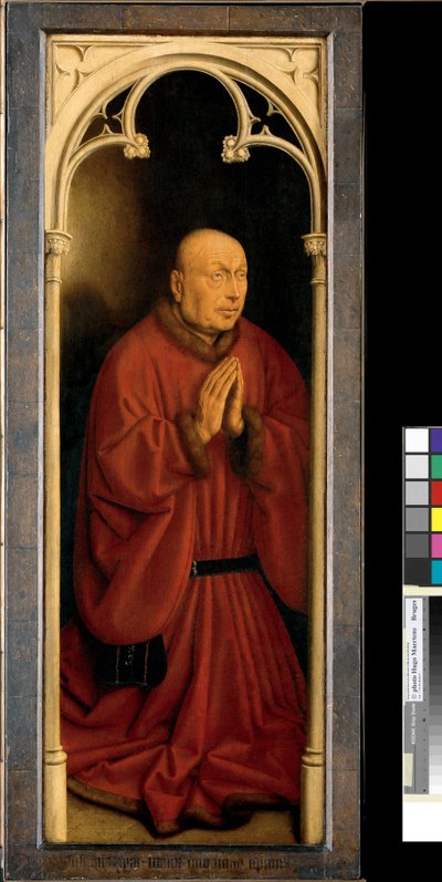 Portrait of Joost Vijdt, panel from exterior of the Ghent Altarpiece by Hubert & Jan van (1390 1441) Eyck