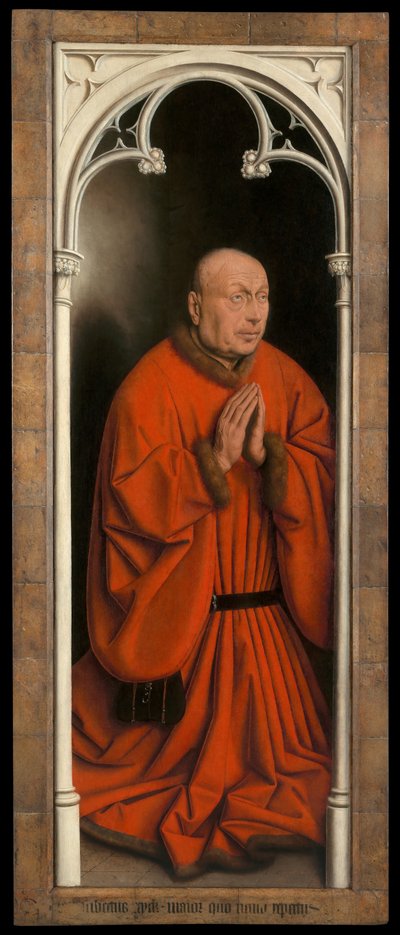 Portrait of Joost Vijdt, panel from exterior of the Ghent Altarpiece by Hubert & Jan van (1390 1441) Eyck