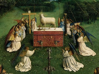 The Adoration of the Mystic Lamb (detail) by Hubert & Jan van (1390 1441) Eyck