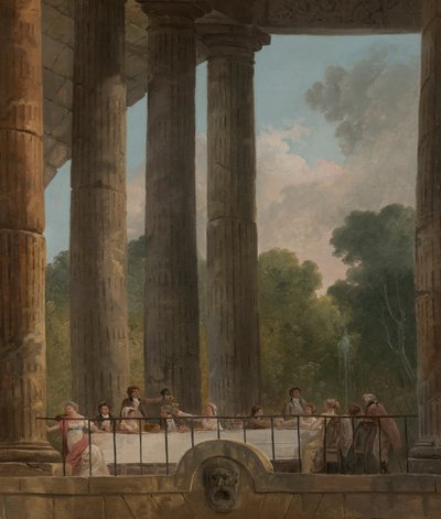 A Banquet in the Ruins of a Temple by Hubert Robert