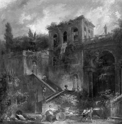 Ascent of the Farnese Gardens on the Palatine by Hubert Robert